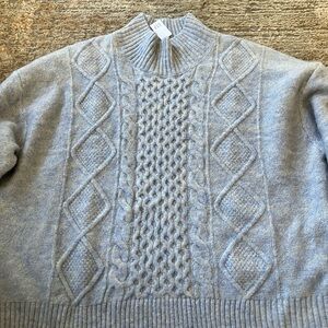 GAP Heather Blue Ribbed Knit Sweater XXL